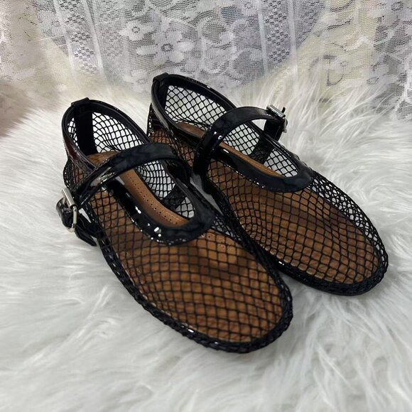 Black Mesh Women's Shoes - Picture 2 of 7